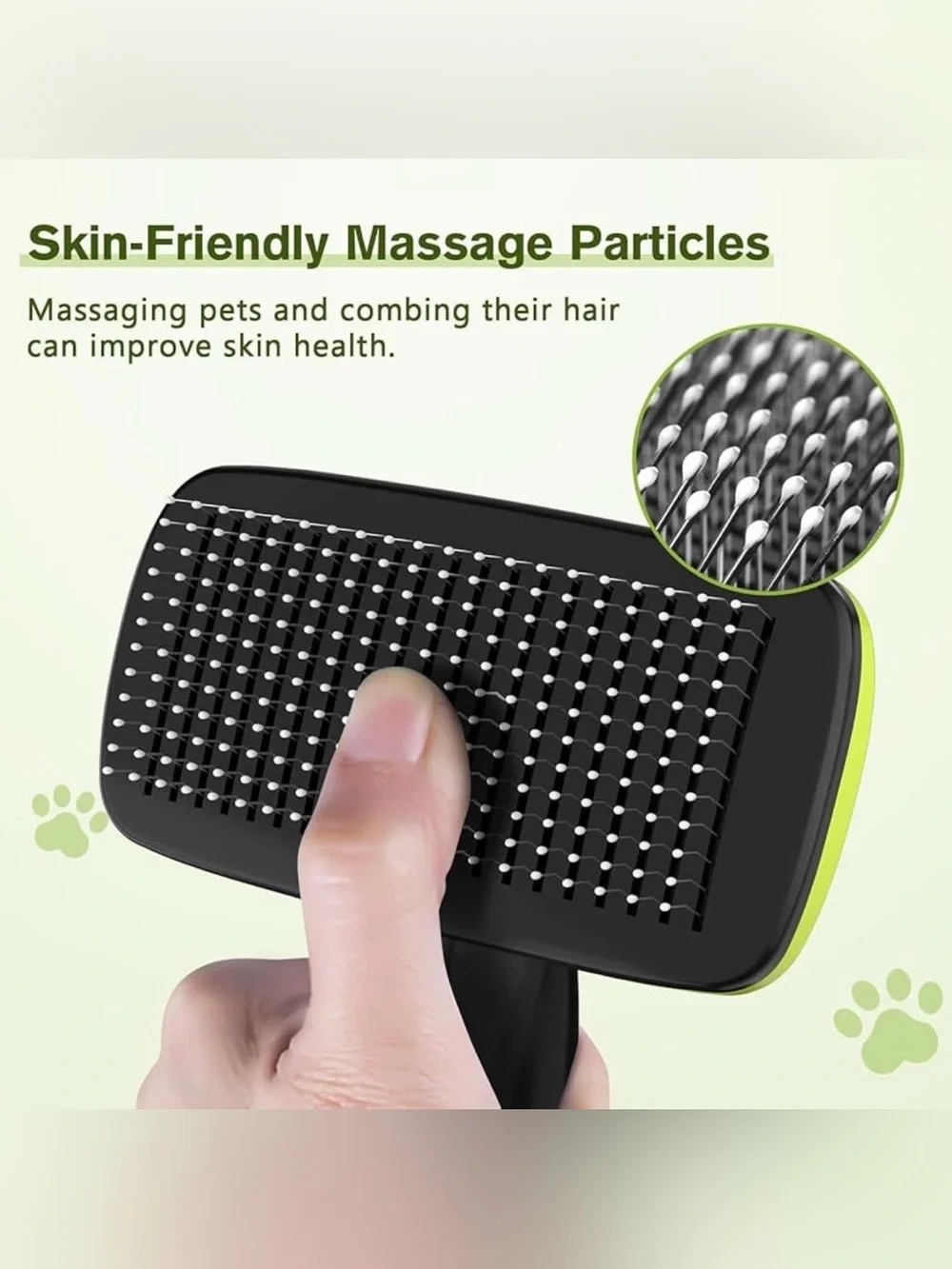 🐕🐈 Pecute Self-Cleaning Slicker Brush for Dogs & Cats